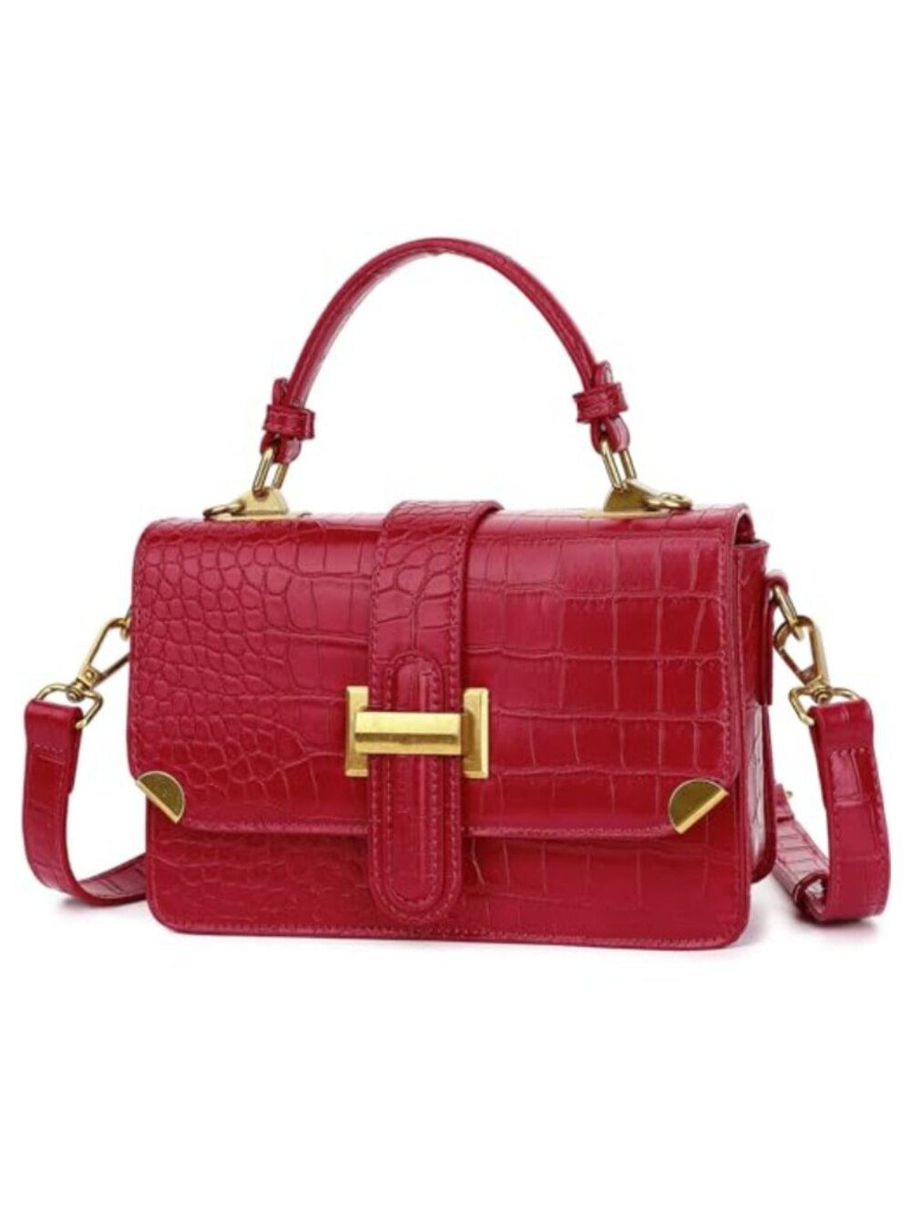 Vegan Leather Crossbody Bag Satchel Handbag Women